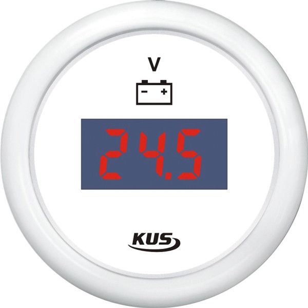 KUS digitales Voltmeter - 9-32V - weiss