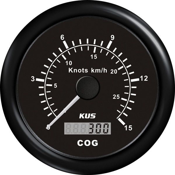 KUS GPS-Logge - 0-15 Knoten - schwarz - 12/24V