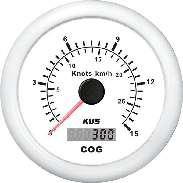 KUS GPS-Logge - 0-15 Knoten - weiß - 12/24V