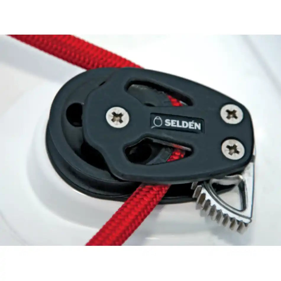 Seldén Quick-Lock Decksblock einfach liegend - PBB60/80 - 1-scheibig - bis 14/16 mm Tauwerk