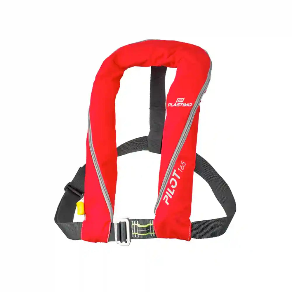 PLASTIMO Rettungsweste New Pilot 165 - mit Harness - UML-Auslöser - rot