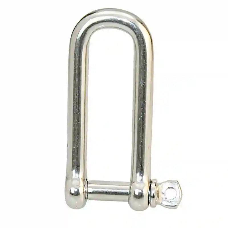 Standard D-Schäkel / Rundschäkel - lange Ausführung - Edelstahl V4A - Standardbolzen
