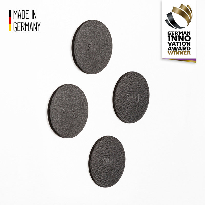 Silwy Metall-Nano-Gel-Pads 6,5cm, schwarz, 4er Set