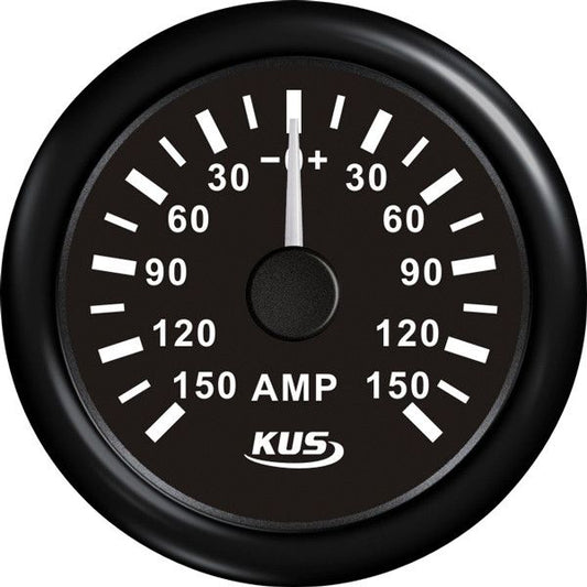KUS Amperemeter - mit Shunt - 150A 12/24V - schwarz