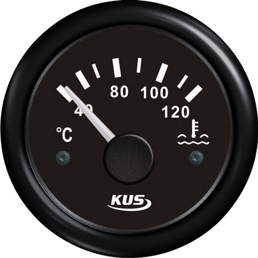 KUS Anzeige Kühlwassertemperatur - 40-120° - 12/24V - schwarz