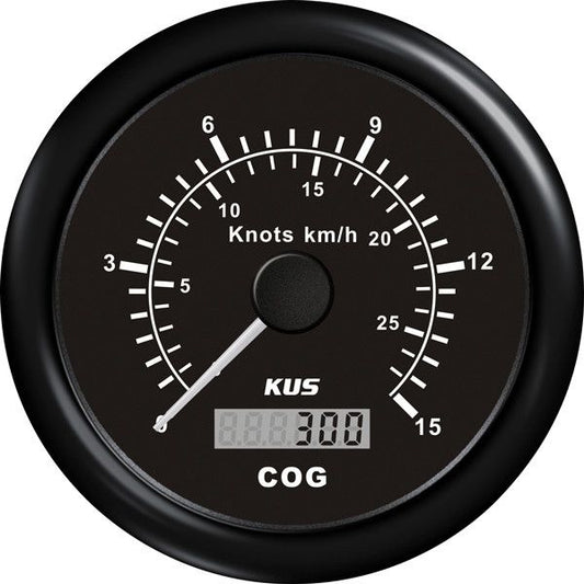 KUS GPS-Logge - 0-15 Knoten - schwarz - 12/24V