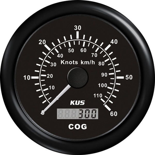 KUS GPS-Logge - 0-30 Knoten - schwarz - 12/24V