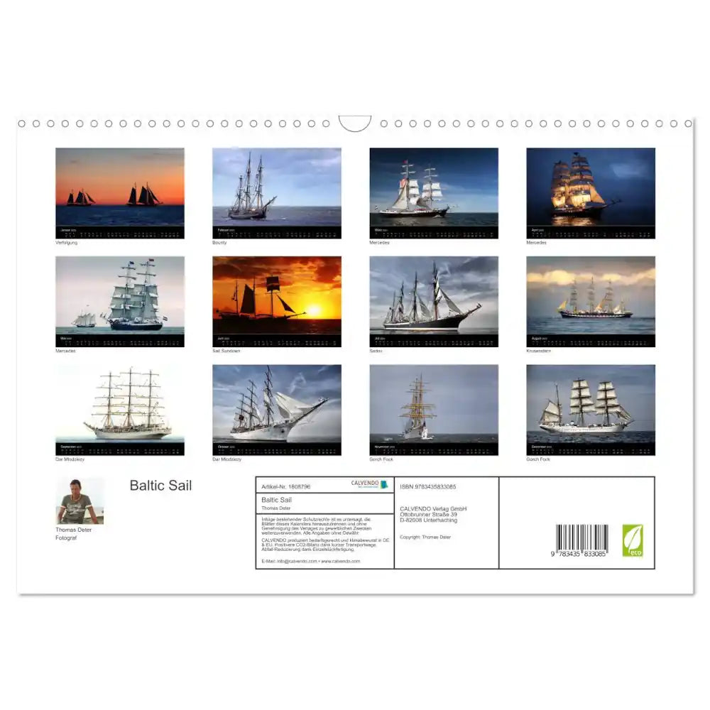 Baltic Sail - Wandkalender 2025 - DIN A3 quer