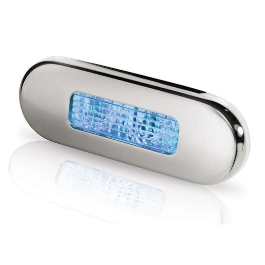Hella LED Stufenleuchte Edelstahl satiniert Blau