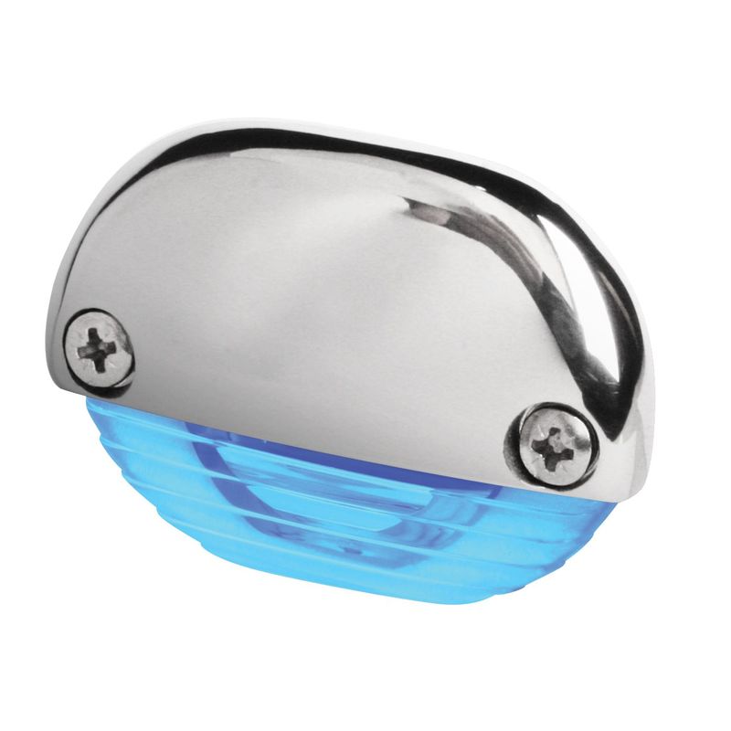 Hella LED-Stufenleuchte Edelstahl Blau