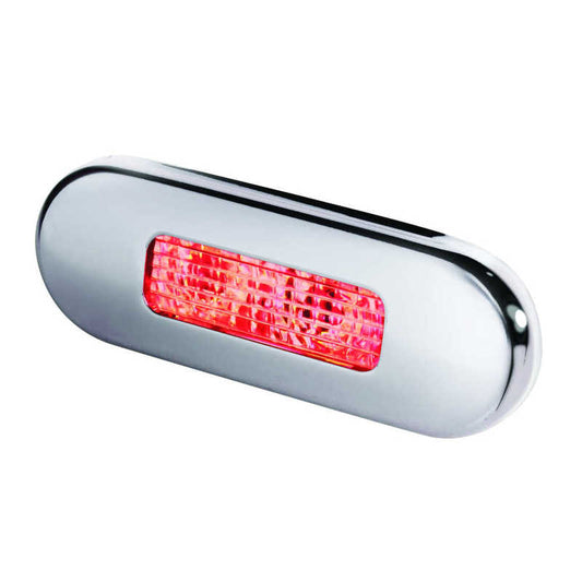 Hella LED Stufenleuchte Edelstahl poliert Rot