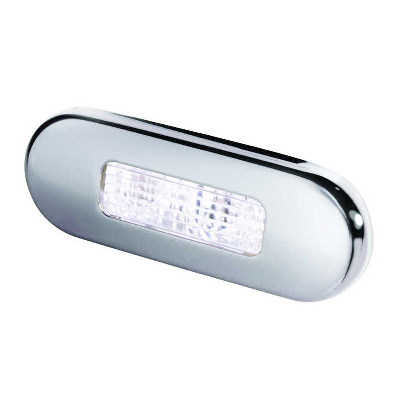 Hella LED Stufenleuchte Edelstahl poliert Weiß