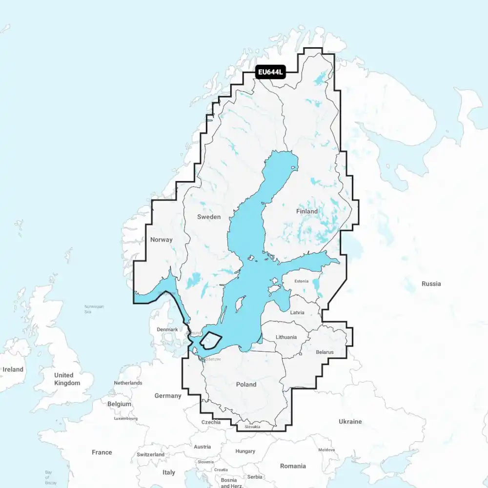 Garmin Navionics+ Seekartenmodul - EU644L - Ostsee ohne Dänemark, Schweden Westküste, Norwegen Südküste