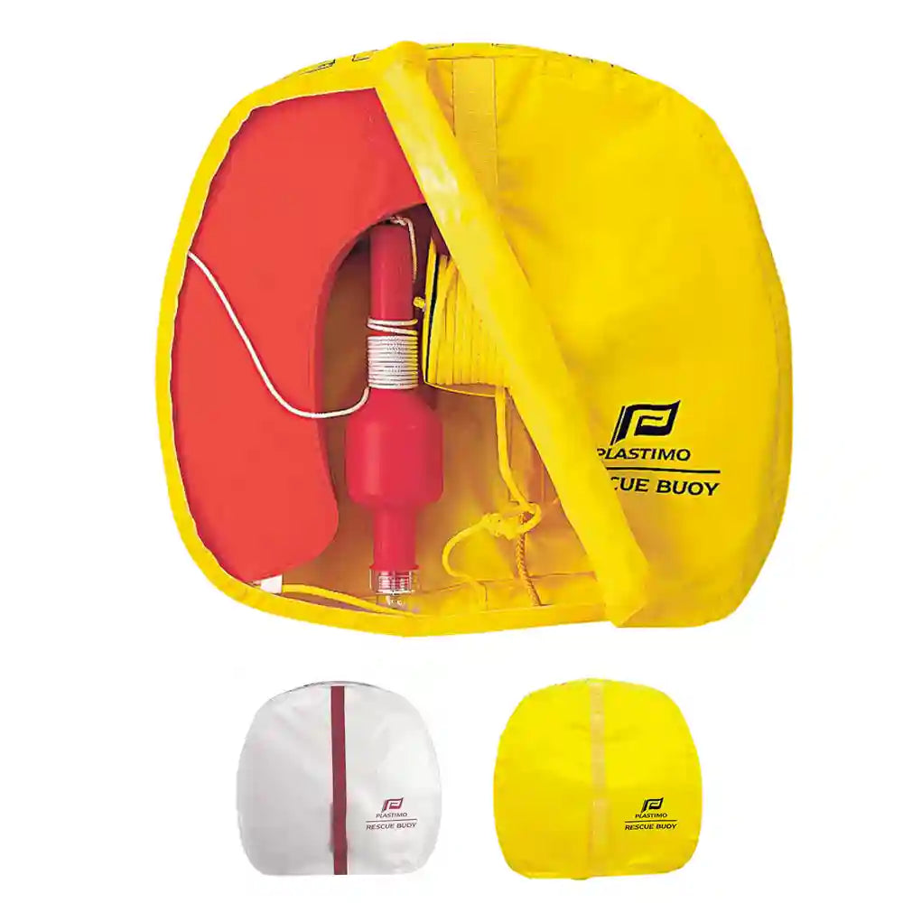 PLASTIMO RESCUE BUOY - Hufeisenrettungsring mit Rettungsleine, Rettungslicht & Tasche