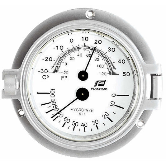 Image 1 for PLASTIMO Thermo/Hygrometer - Chrom Matt - 3 Zoll