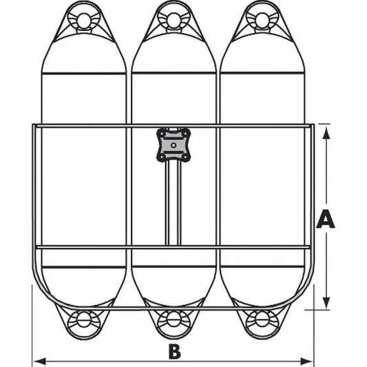 PLASTIMO Fenderkorb Classic 3, für 200mm Fender