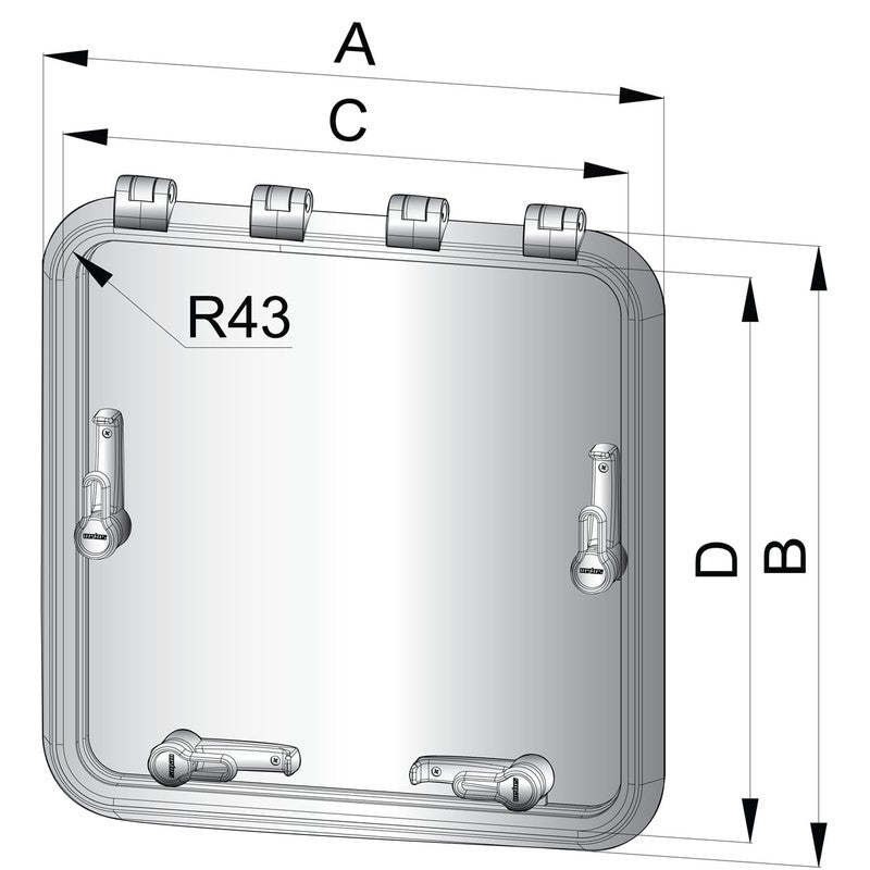 Image 2 for Vetus Magnus Decksluke - 470 x 470 mm
