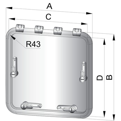 Image 2 for Vetus Magnus Decksluke - 470 x 470 mm